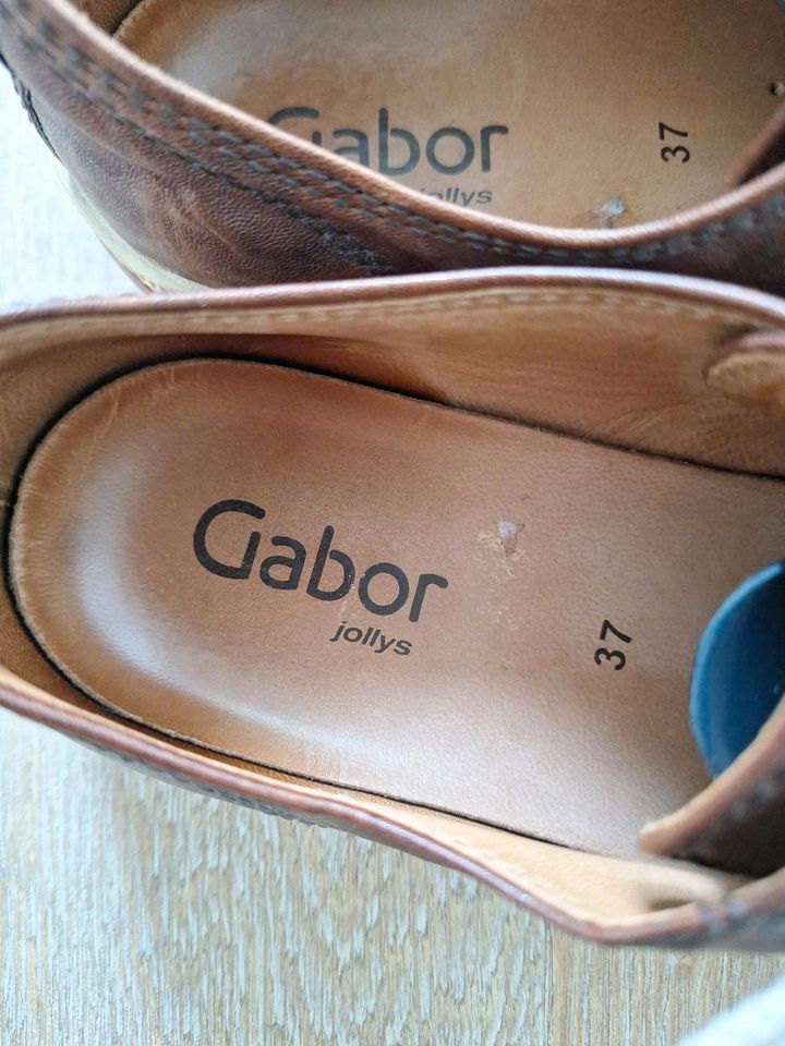 Gabor jollys Leder Sneaker Gr. 37 braun in Bad Oldesloe