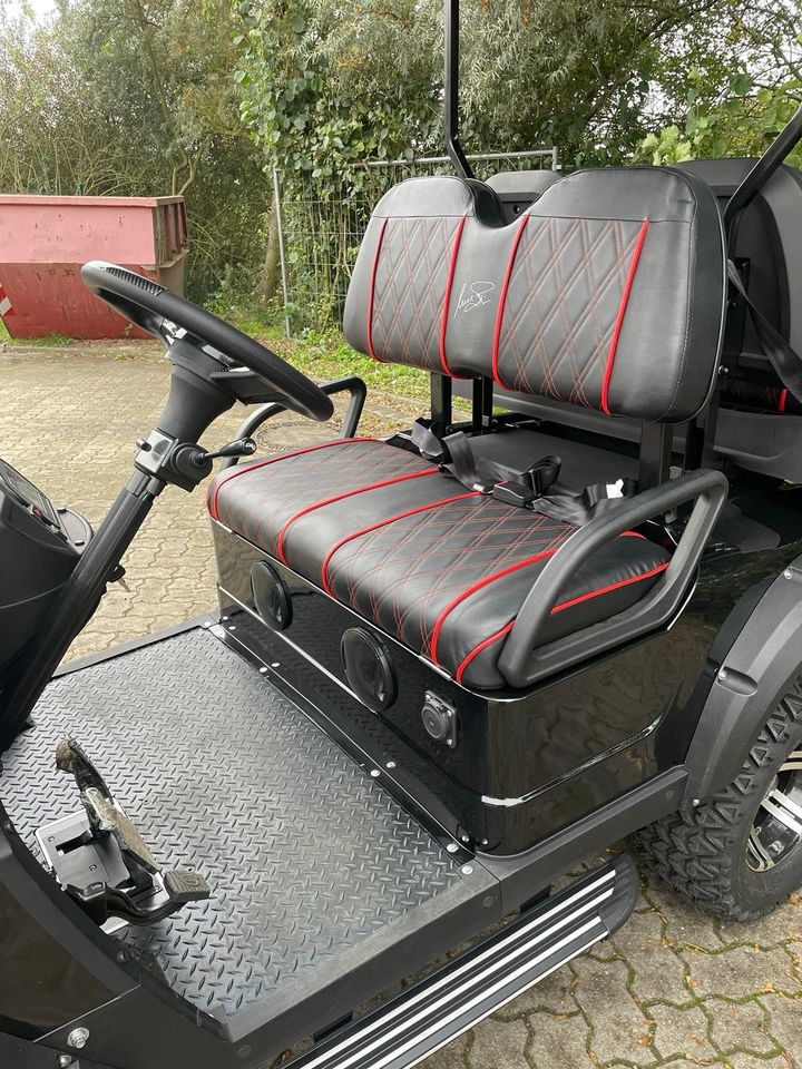 4 Sitzer Golfcart Golf Cart CAR Golfcar UWE BEIN Edition GOLF AUTO PKW GOLFAUTO GOLFCADDY CLUBCAR CLUB Caddy 2 Personen 4 Personen Golfbag NEU REDDOT Yamaha BSN Club Precedent UTV ATV Farmer Eintracht in Neukirchen