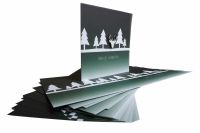 3D Weihnachtskarte grün/weiß Hirschkopf aus Holz mit Tannen Hessen - Niedernhausen Vorschau