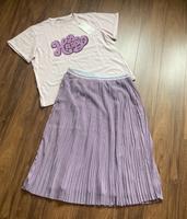 Set T-Shirt von Catwalk Junkie + Plissee Rock Montego Flieder Neu Bayern - Weibersbrunn Vorschau