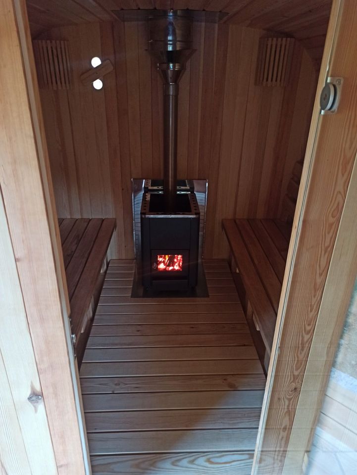 Quadro Sauna 5,2m mit Ruheraum Gartensauna Außensauna in Neu-Isenburg