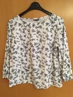 Street One Damen Bluse Gr.36 Viscose weiß blaue Federn ungetragen Hessen - Rodgau Vorschau