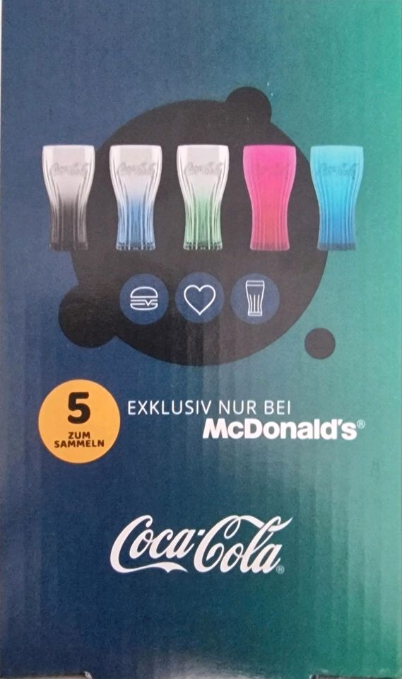 2x McDonalds Coca-Cola Glas, nachtblau, Edition 2023 in Leuterod