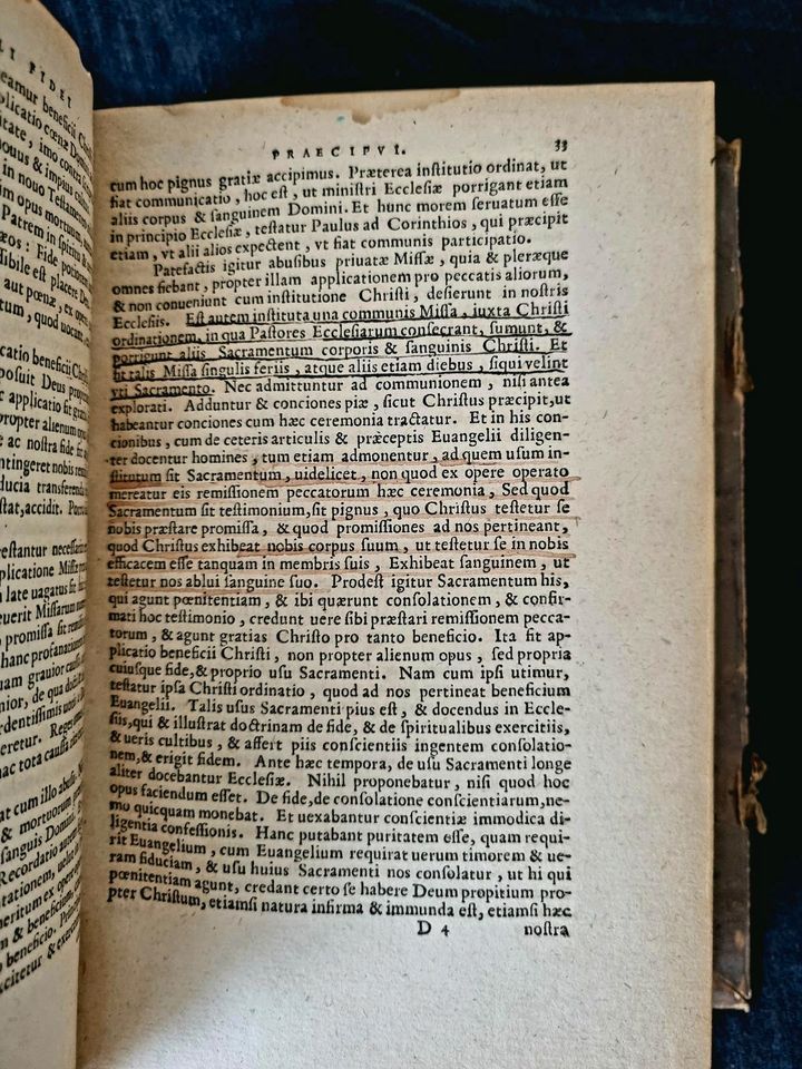 Philipp Melanchthon 1564, antikes Buch, Corpus Doctrinae Christin in Nürnberg (Mittelfr)