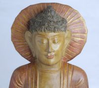 BUDDHA Figur Gottheit sitzende Buddhafigur Lotusblüte 40cm Bayern - Schrobenhausen Vorschau