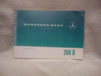 Mercedes W110 200D 1966 Betriebsanleitung Heckflosse Bayern - Weidenberg Vorschau