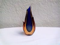 MURANO Glas Vase wunderschöne Form blau bernstein 50er Jahre Niedersachsen - Syke Vorschau