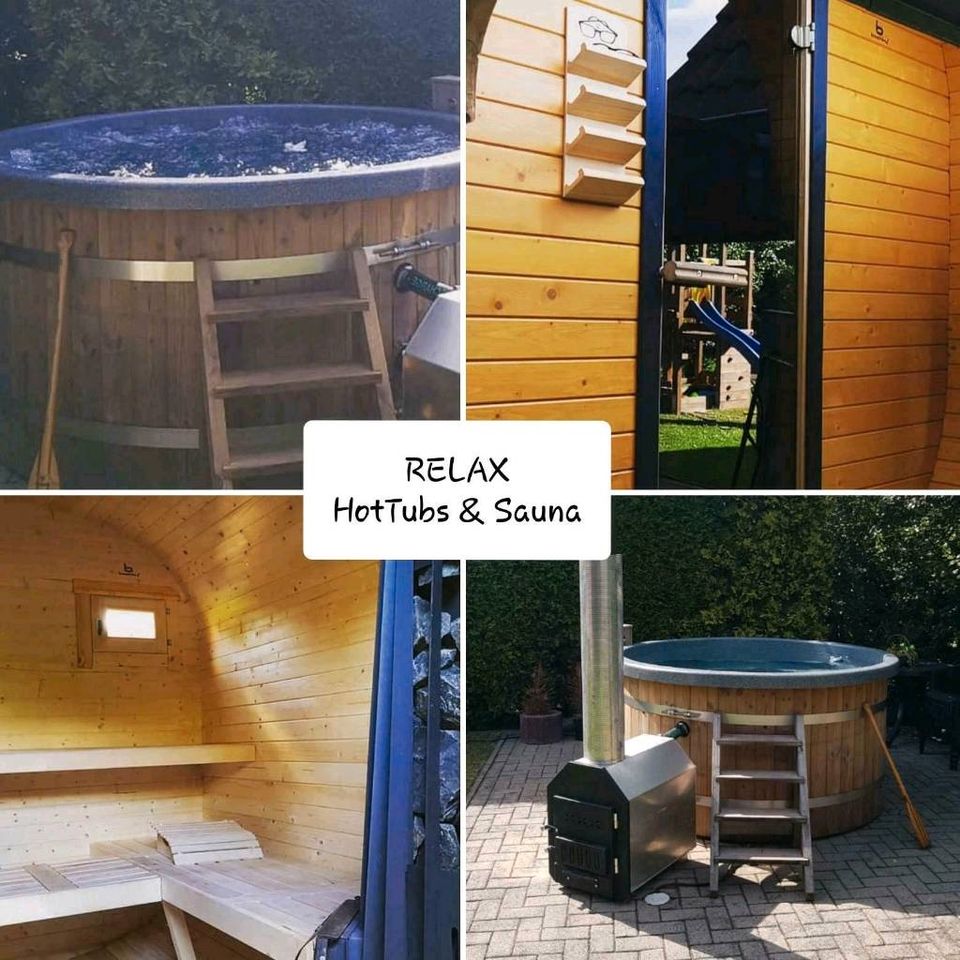 Mobile Sauna HOTTUB Saunafass Badefass mieten Wellness in Grönheim