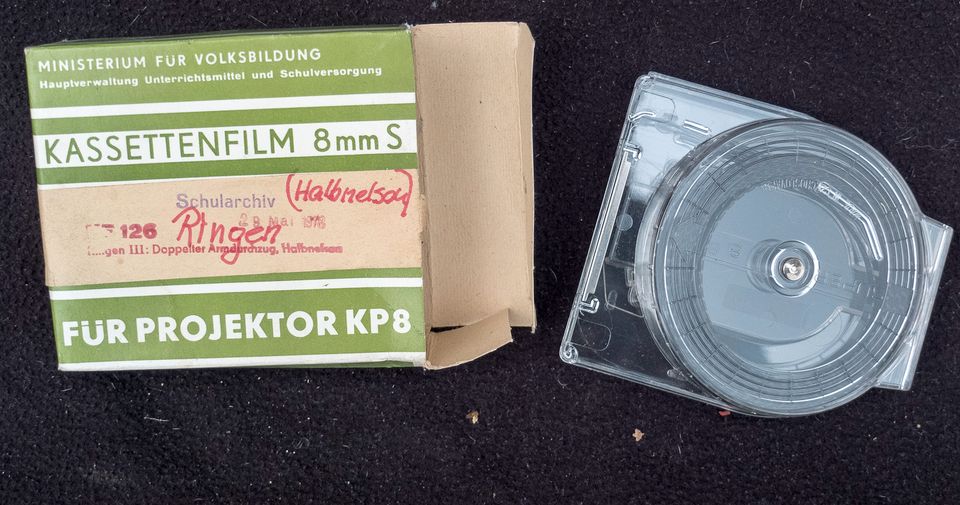 Kassettenfilm 8mm S für Projektor KP8, "KF126, Ringen" DDR in Ebersbach/Sachsen