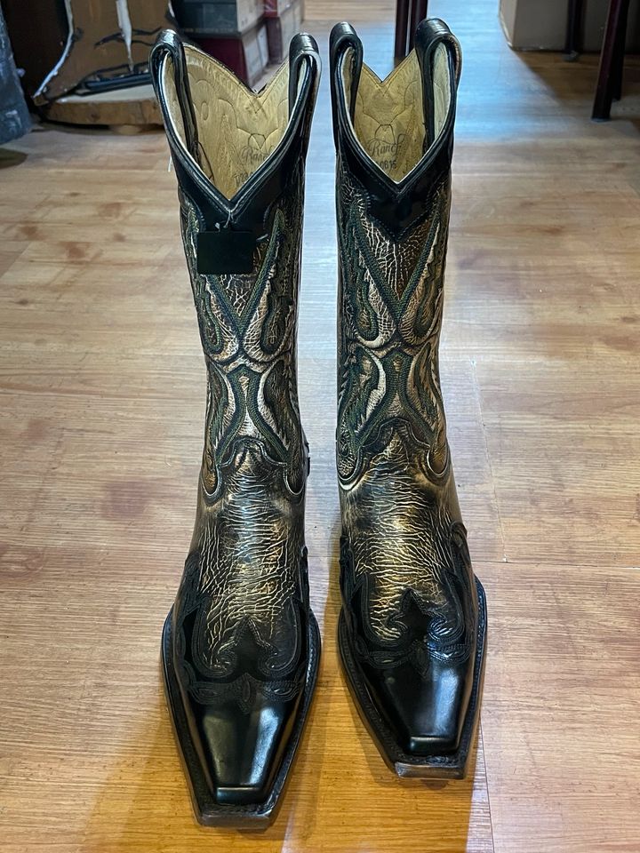 Cowboystiefel, Rancho, Mexico, Leder, schwarz, Gr. 43, neu in Offenburg