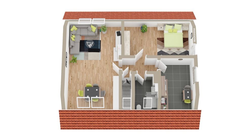 Solide Kapitalanlage oder Eigennutzung * Modernisierte 2 Zimmer DG-Wohnung * MFH mit 3 Wohneinheiten * Ruhige Lage in Wolfsburg