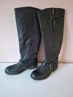 Stiefel schwarz aus Leder Hessen - Darmstadt Vorschau