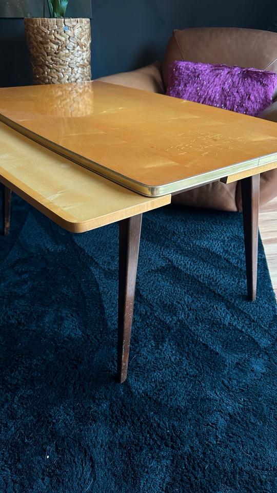 Tisch Vintage Retro Couchtisch ausziehbar 50 60 Cocktail essen in Blaustein