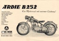 Ardie B 252 Prospekt original Oldtimer - Motorrad 50er Baden-Württemberg - Schopfheim Vorschau