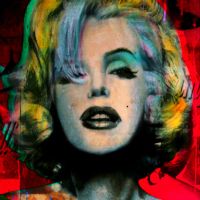 *BAM*Marilyn Monroe 3 D View Red 110x110 cm Leinwand/Pop Art München - Thalk.Obersendl.-Forsten-Fürstenr.-Solln Vorschau