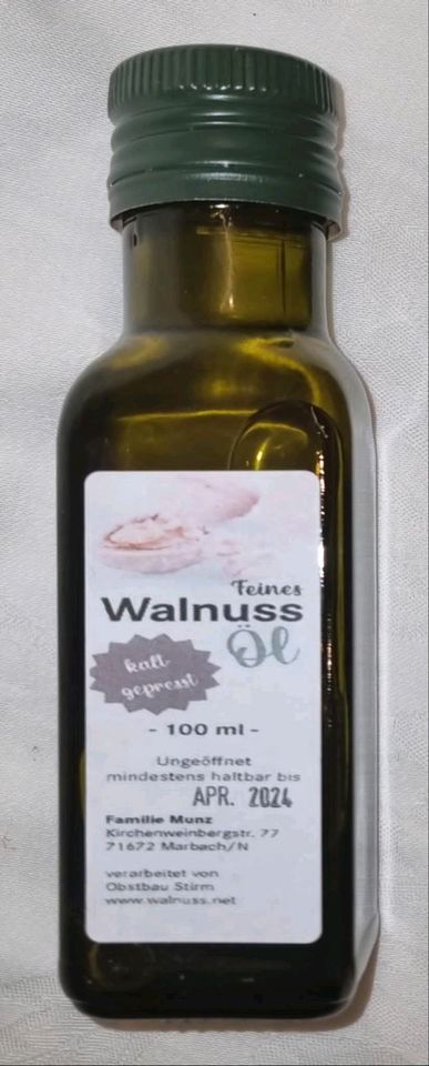 Walnussöl kaltgepresst 100 / 250 ml in Bioqualität in Weinsberg