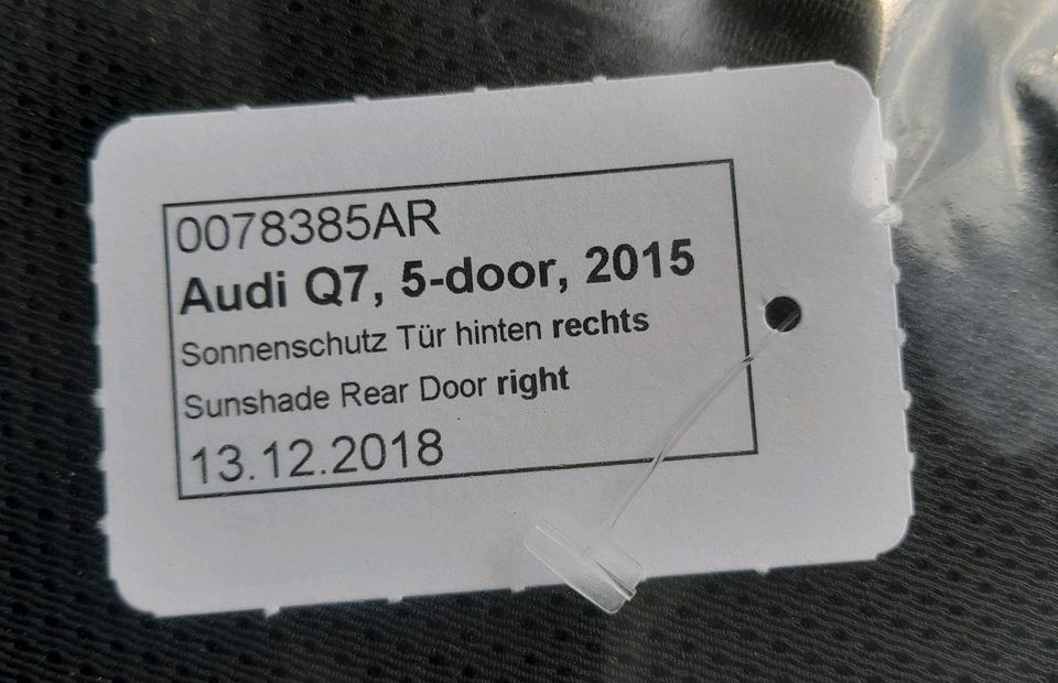 Original Audi Q7 Sonnenschutz 5tlg. Neuwertig in Tostedt