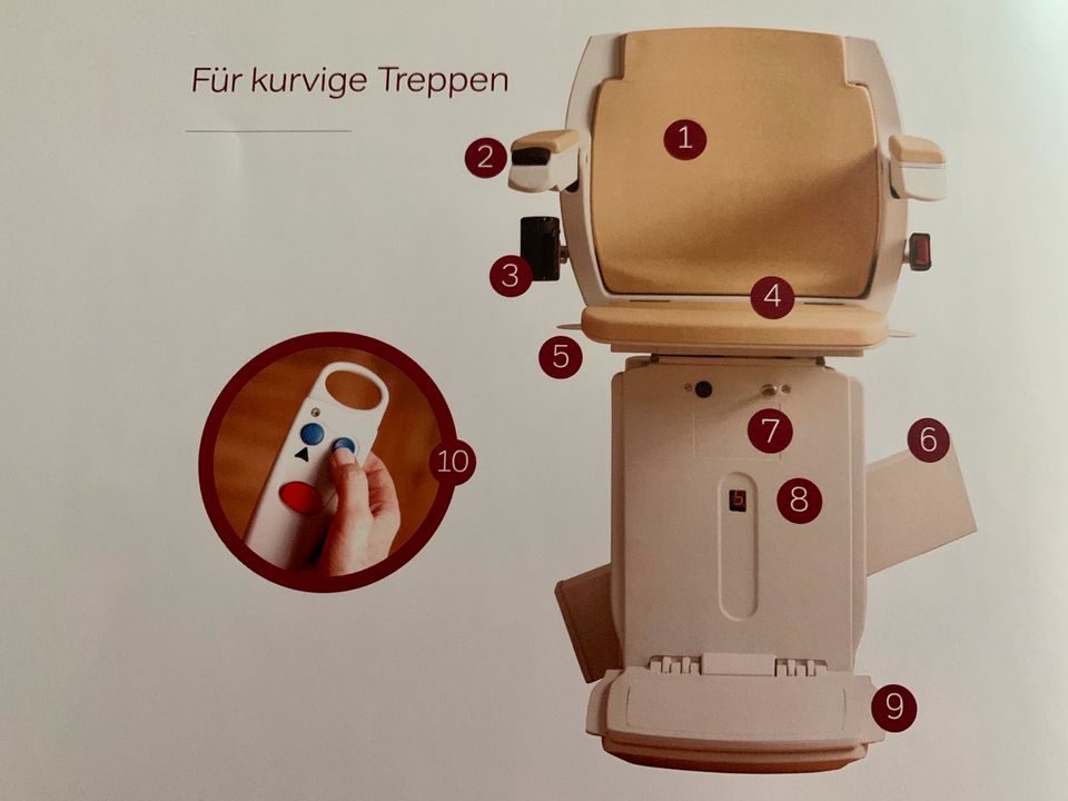 Treppenlift Acorn Curve 180 für kurvige Treppen in Bad Saarow