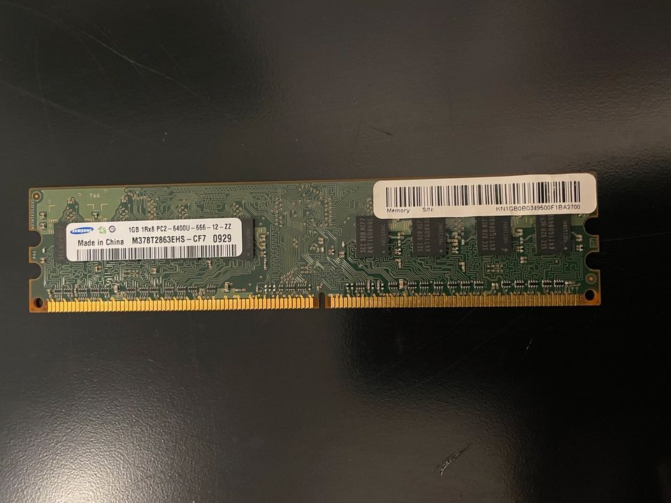 Speicher Samsung 1GB DDR2-800 PC2-6400U in Duisburg