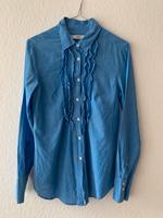 0039 Italy Volant Bluse Rüschen Hemd 100% Baumwolle Sommer Saarland - Blieskastel Vorschau