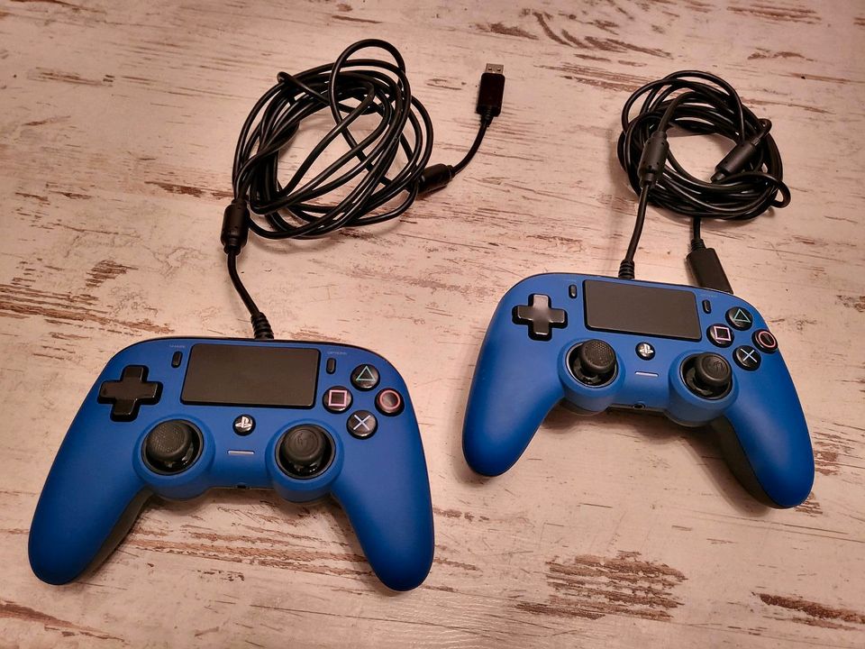 2X Playstation 4 PS4 NACON Wired Controller Blau in Kamp-Lintfort