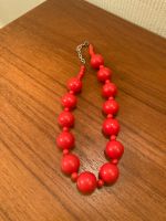 Retro Halskette Kette rot Perlenkette Münster (Westfalen) - Angelmodde Vorschau