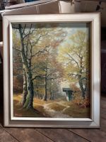 Altes Bild mit Rahmen Ölbild Gemälde Landschaft Wald antik Niedersachsen - Dassel Vorschau
