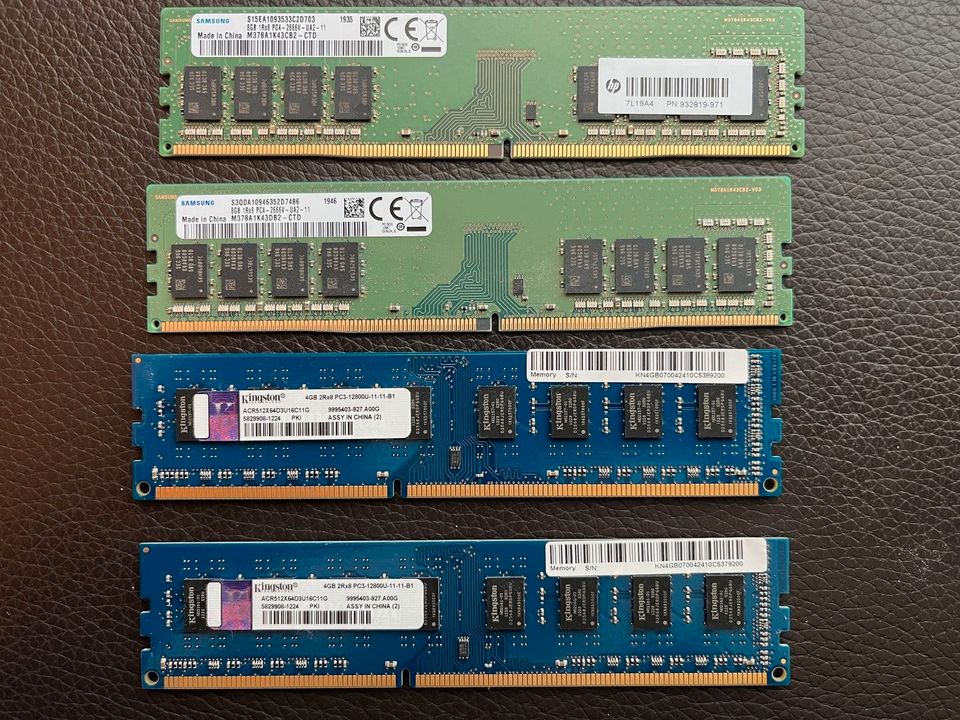 Samsung Arbeitsspeicher, 2x8 GB, DDR4, Kingston 2x4GB, DDR3 in Lübeck