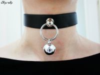 Gothic Halsband Glocke-Style mit Ring schwarz Halsschmuck Sachsen - Striegistal Vorschau