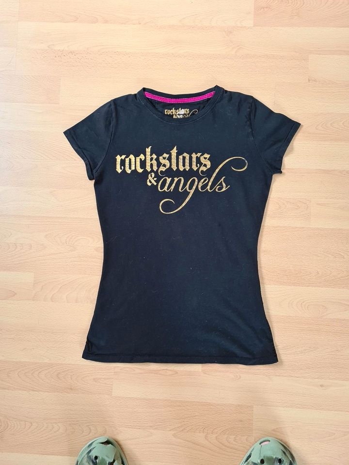 Original Rockstar & Angel T-Shirt M gold Flügel in Denkendorf