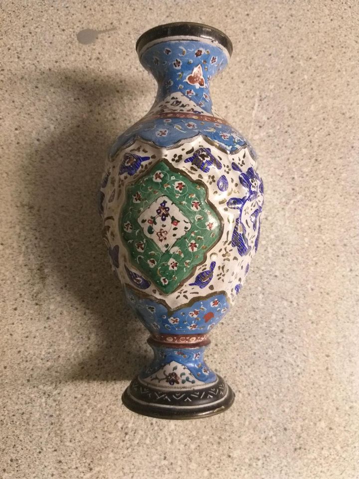 Persische Minakari-Emaile Vase 20er Jahre in Bonn