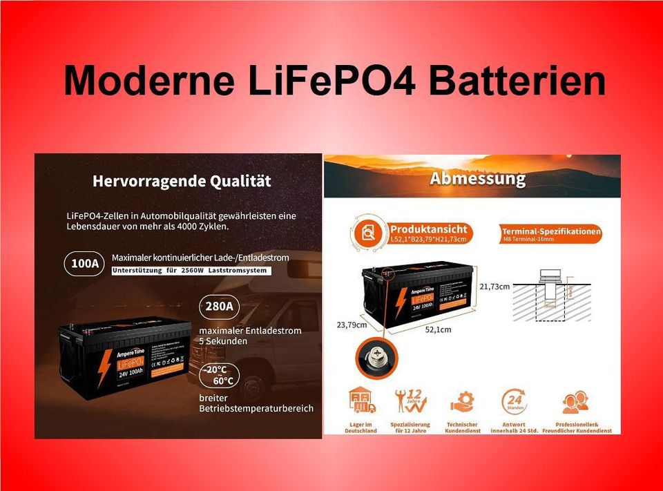 E-Auto Spezial: 8x Module 410Wp, LiFePO4-Batterien 5,12kWh, Hybrid 5.000W, Wallbox 230V in Marktredwitz
