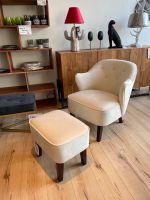 Sessel inkl Hocker samt ecru beige Knopfheftung Nordrhein-Westfalen - Wesel Vorschau