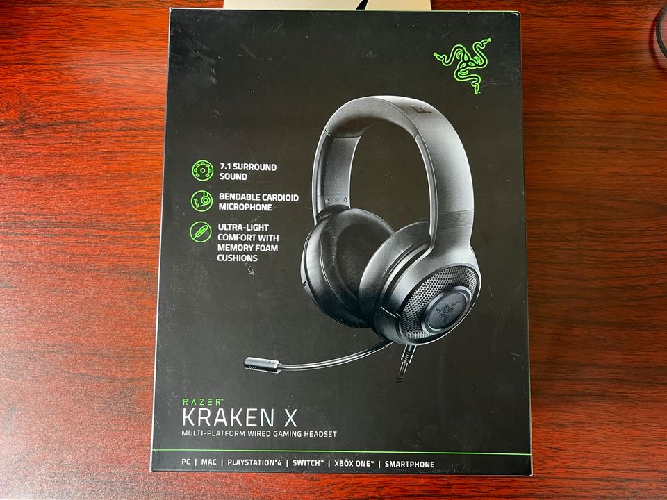 Razer Kraken X Headset Kopfhörer Gaming 7.1 Surround Sound in Heidenheim an der Brenz