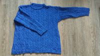 Strickpullover Pulli L blau von Oma gestrickt Zopfmuster Niedersachsen - Cloppenburg Vorschau