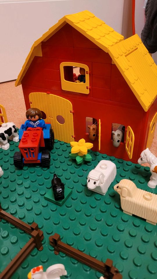 Duplo großer Bauernhof feste Gebäude Tiere Platte Konvolut in Hamburg