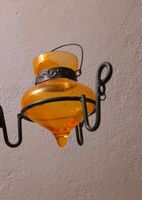 Bernstein Glas leuchte Lampe Hängelampe Teelicht Laterne antik Niedersachsen - Schortens Vorschau