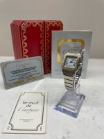 Cartier Damen Santos Automatik Stahl Gold FULL SET Papiere Box Hessen - Wiesbaden Vorschau