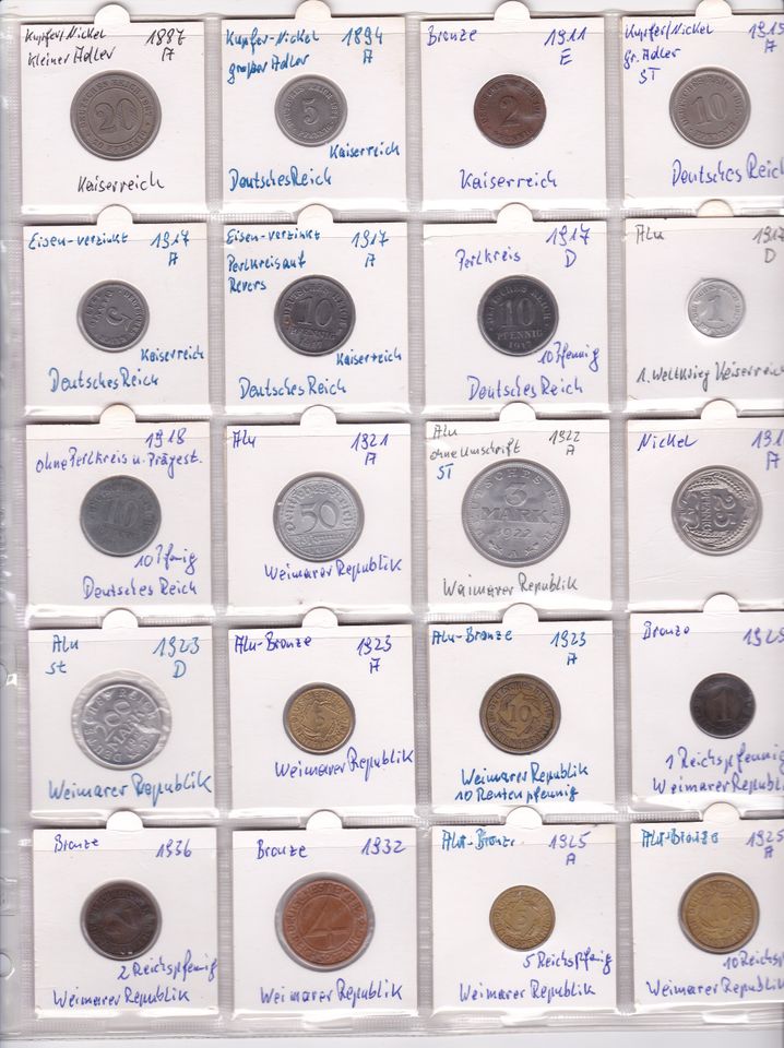 Sammelauflösung Münzen ab Kaiserreich 1875 in Berlin