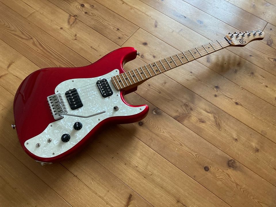 Partscaster Candy Apple Red - Fender Roasted Maple Neck in Hemsbach