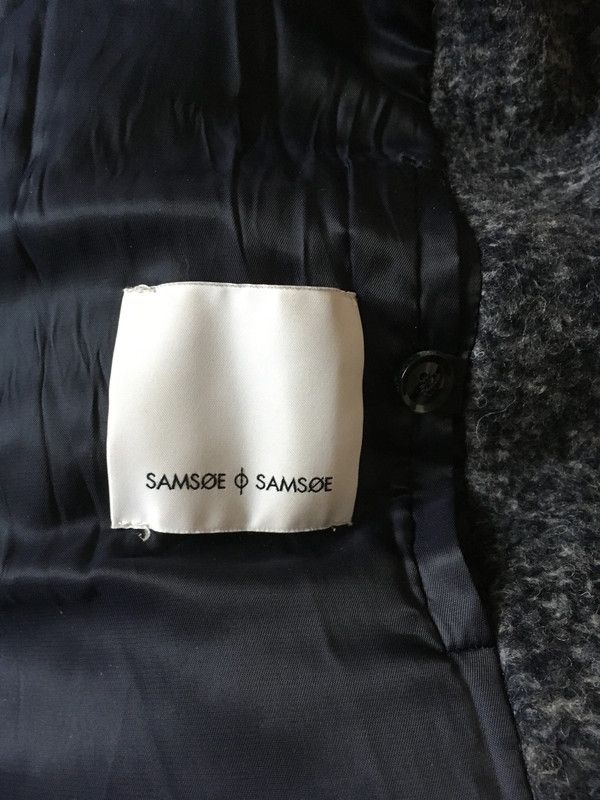 Samsoe Samsøe Hoff jacket M 38 Mantel Wolle Grau Teddy in Wuppertal