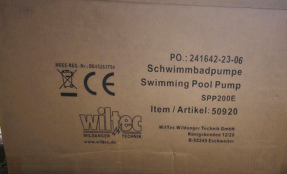 Poolpumpe Wiltec in Neuruppin