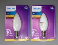 2 x Philips LED Kerze 4,3W = 40W E14 matt 470lm warmweiß  2700K Schleswig-Holstein - Lübeck Vorschau