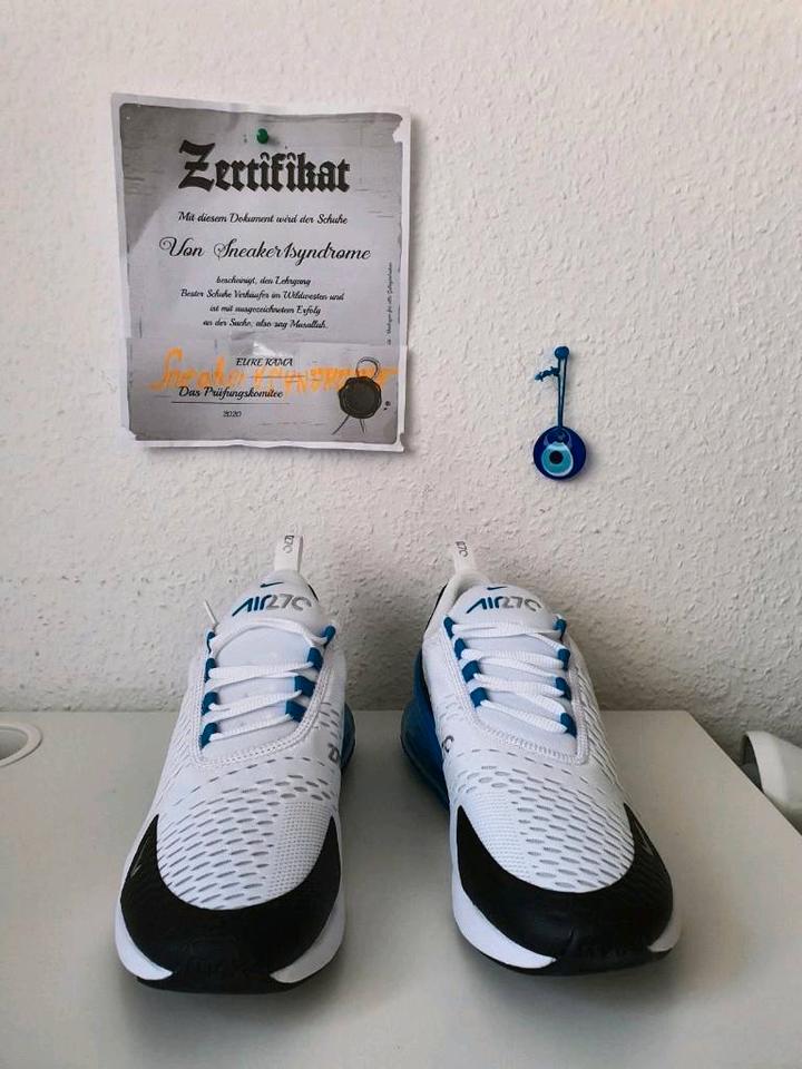 Nike Air Max 270 UVP 180 Blau Herren schuhe Gr.44 Ausverkauft