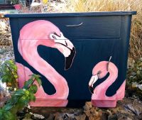 Nachtschränkchen, Flamingo, upcycling Hessen - Rödermark Vorschau