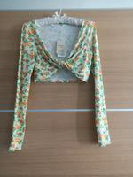 Mango Crop Langarm Shirt mit Blumen Sachsen - Chemnitz Vorschau