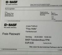 4 Tickets Familienkonzert Frau Holle BASF Ludwigshafen 20.4.24 Baden-Württemberg - Mannheim Vorschau
