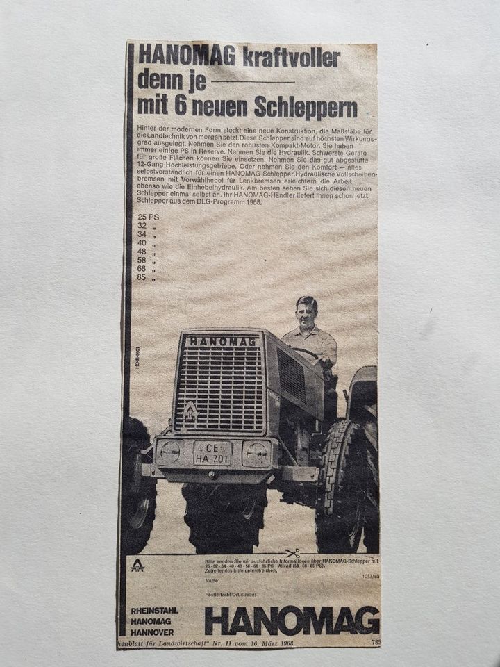 HANOMAG Schlepper Traktor Union Hanomag Bautz in Leonberg