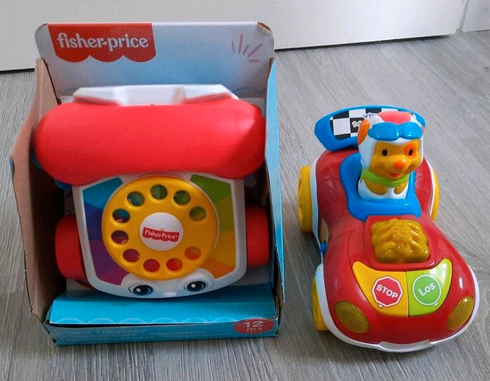 Vtech 123 Autospass + Fisherprice Plappertelefon in Esslingen