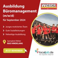 AZUBI Kauffrau/-mann für Büromanagement (m/w/d) in Bad Hindelang gesucht | www.localjob.de Bayern - Hindelang Vorschau